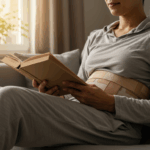Comfortable post-surgery recovery at home with abdominal binder